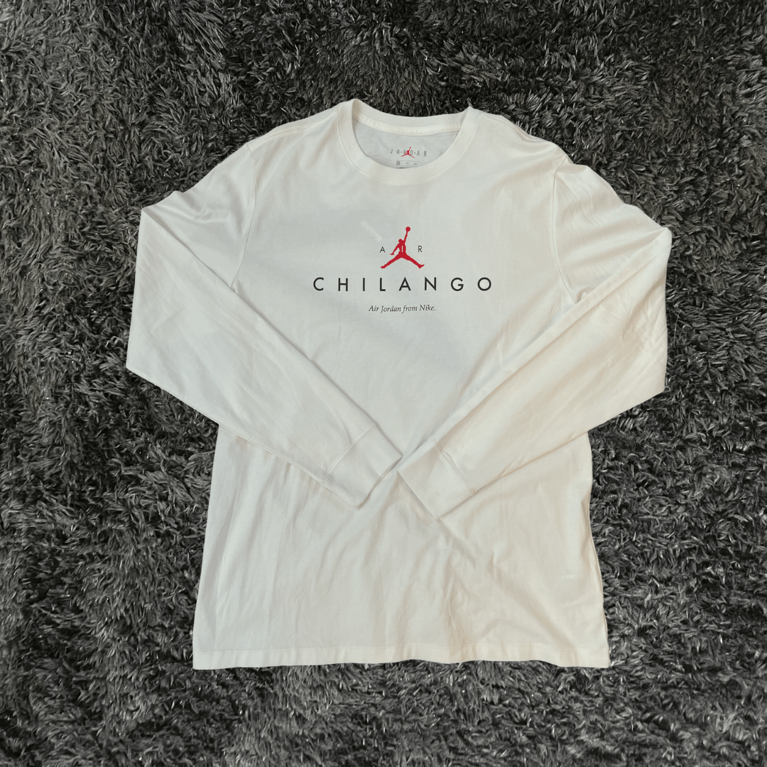 Jordan Chilango White Long Sleeve Tee - Urban Utility