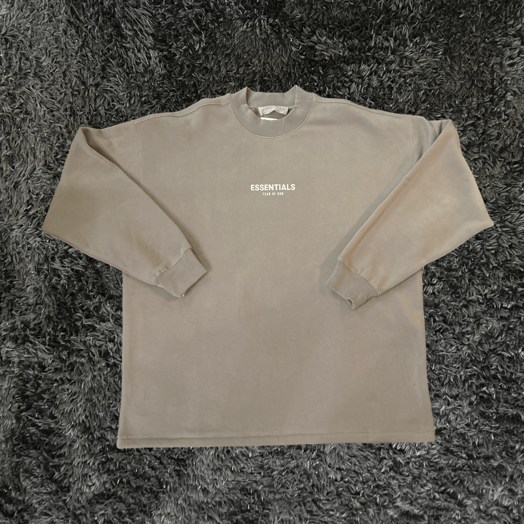 Essentials Taupe Crewneck Sweater - Urban Utility
