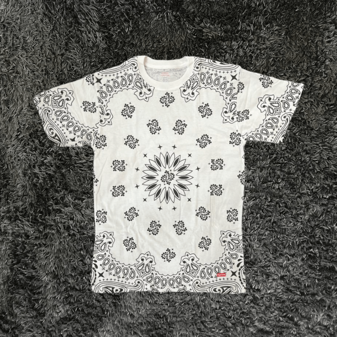 Supreme Hanes Bandana White Black T-shirt - Urban Utility