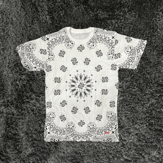 Supreme Hanes Bandana White Black T-shirt - Urban Utility