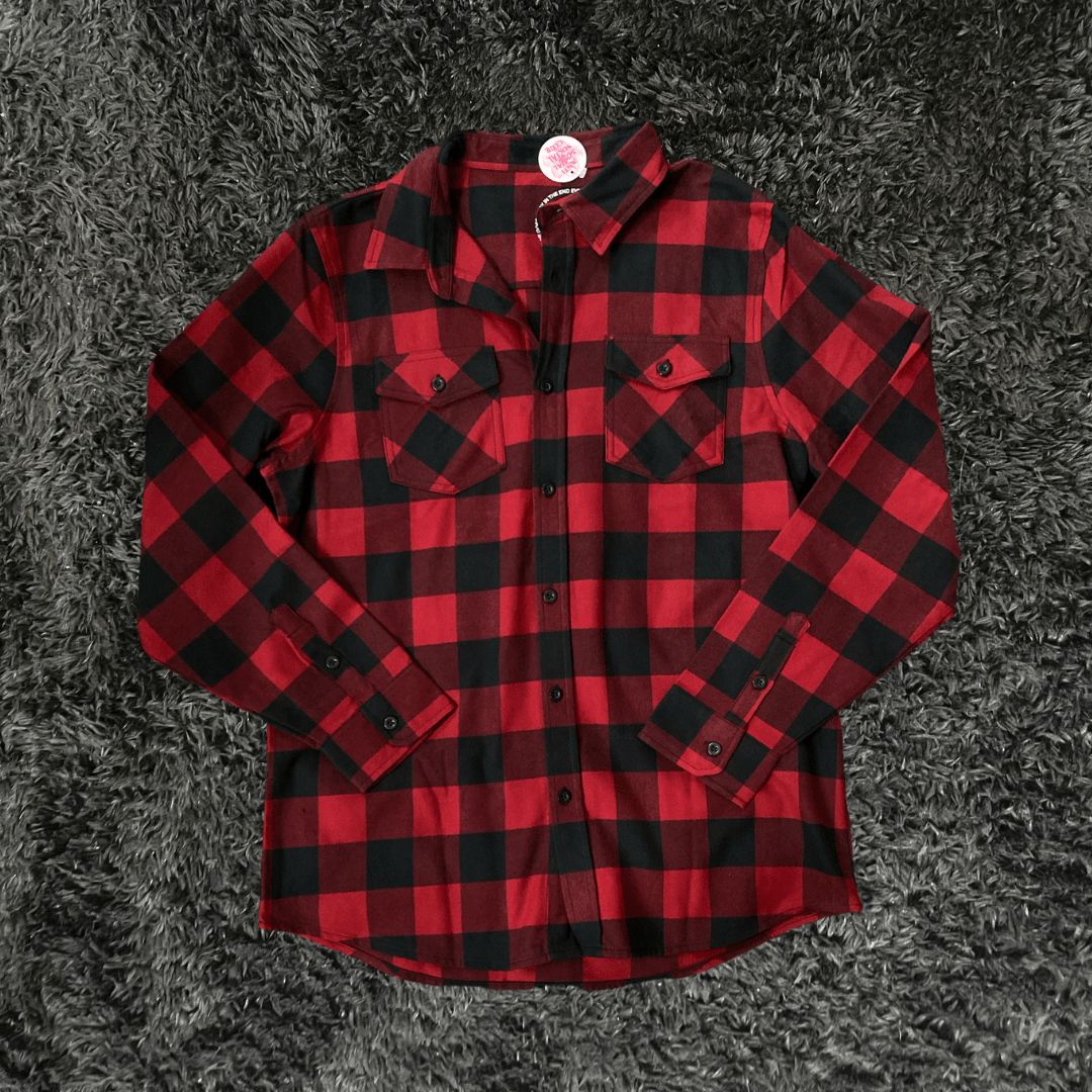 Anti Social Social Club Rack Flannel Red Black Long Sleeve - Urban Utility