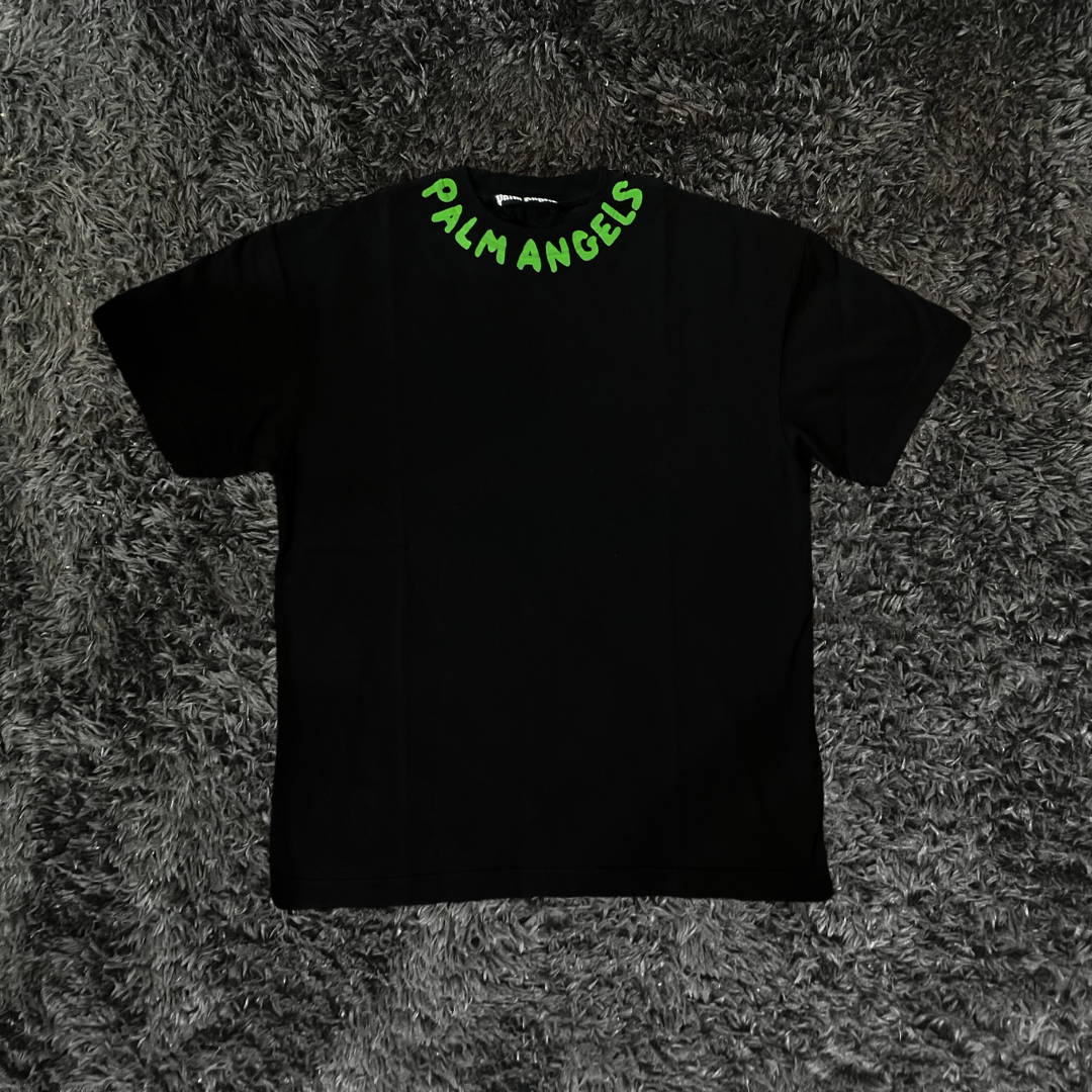 Camiseta Palm Angels Seasonal Logo Negro Verde