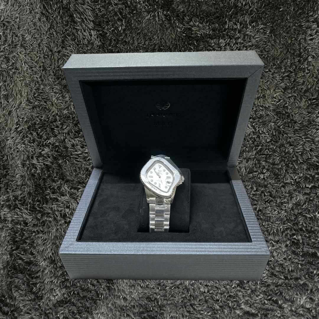 Laarvee X MAD Paris Silver White Bezel / Silver White Dial Watch - Urban Utility