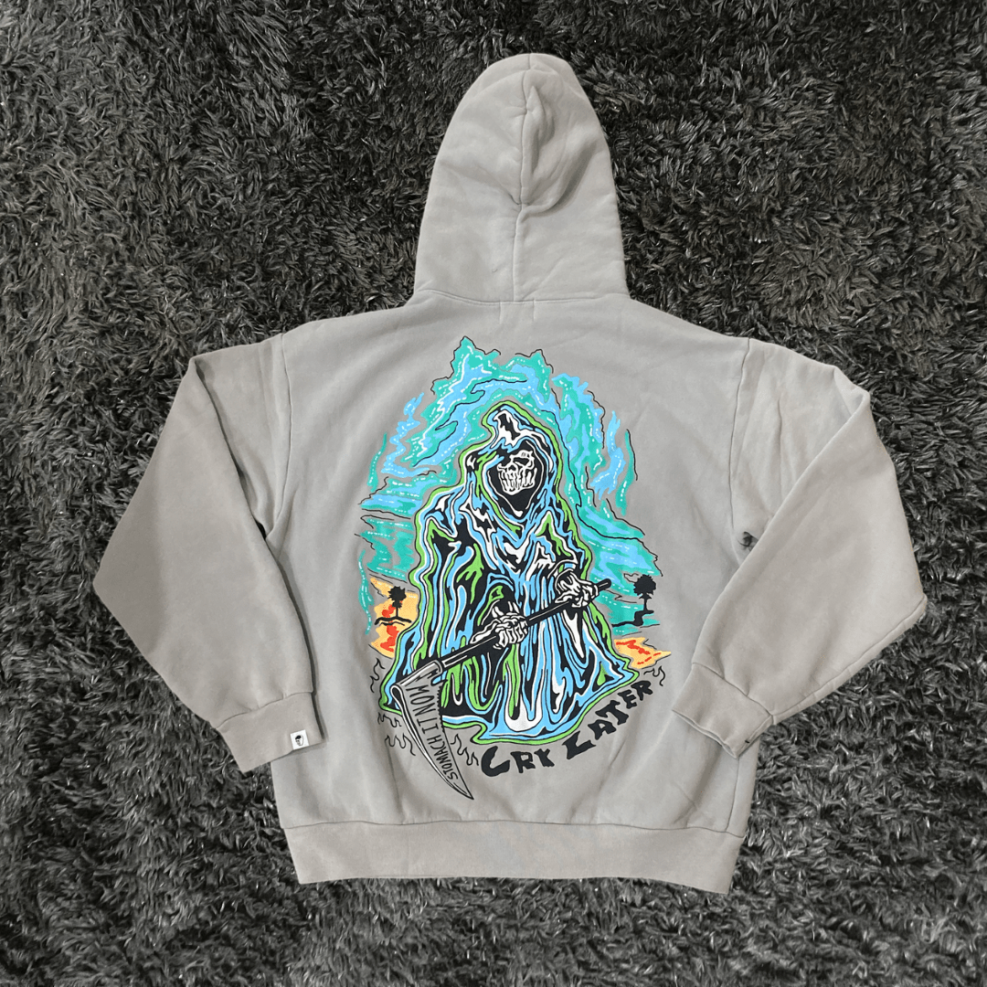 Warren Lotas Cry Later Grey Hoodie - Urban Utility