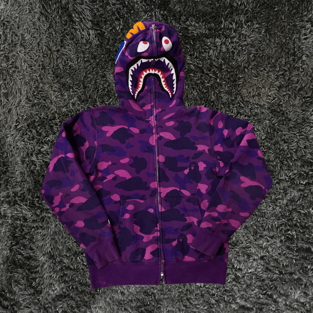 Bap Shark Purple Camo Hoodie (De Uso) - Urban Utility