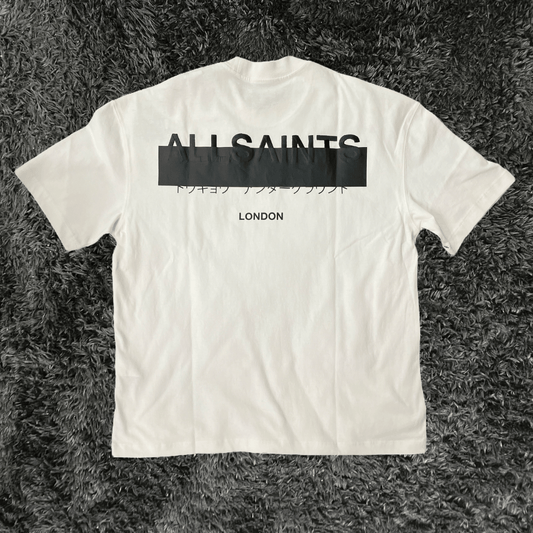All Saints Redact SS Crew White T-shirt - Urban Utility