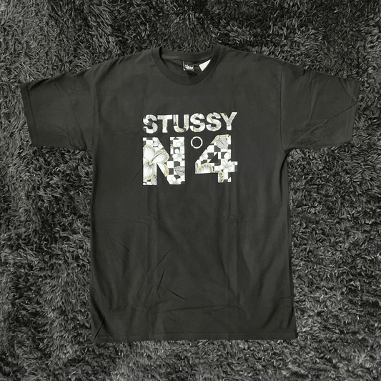 Stussy N4 Flower Black T-shirt - Urban Utility