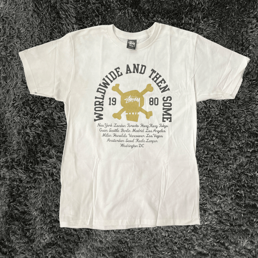 Stussy Worldwide And Then Some 1980 White T-shirt - Urban Utility