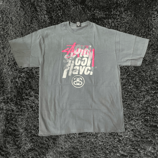 Stussy Old Skool Flavor Grey T-shirt - Urban Utility
