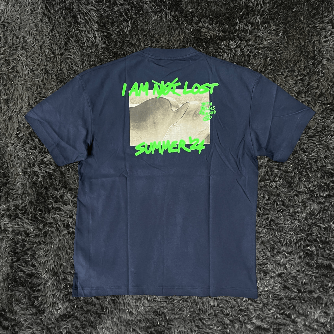 Palm Angels I am Lost Navy Blue T-shirt - Urban Utility