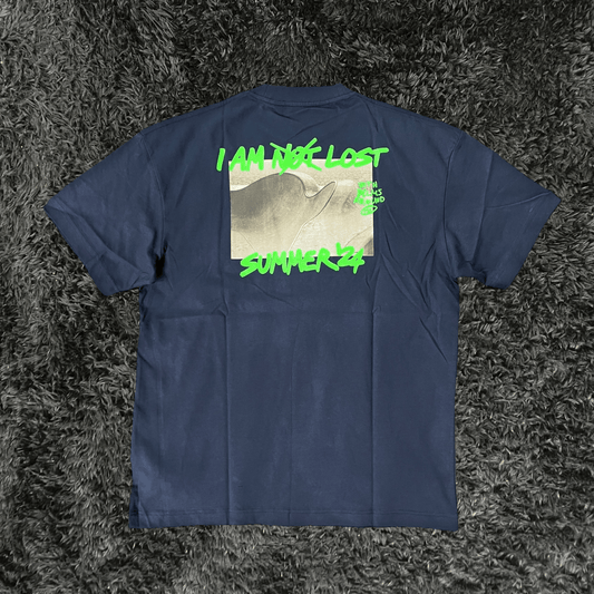 Palm Angels I am Lost Navy Blue T-shirt - Urban Utility