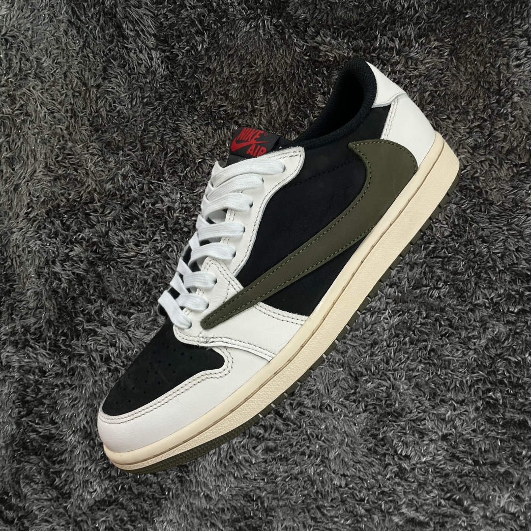 Jordan 1 Low Travis Scott Olive W De Uso