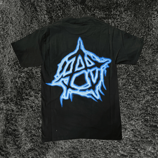 Revenge Blue Lightning Black T-shirt - Urban Utility