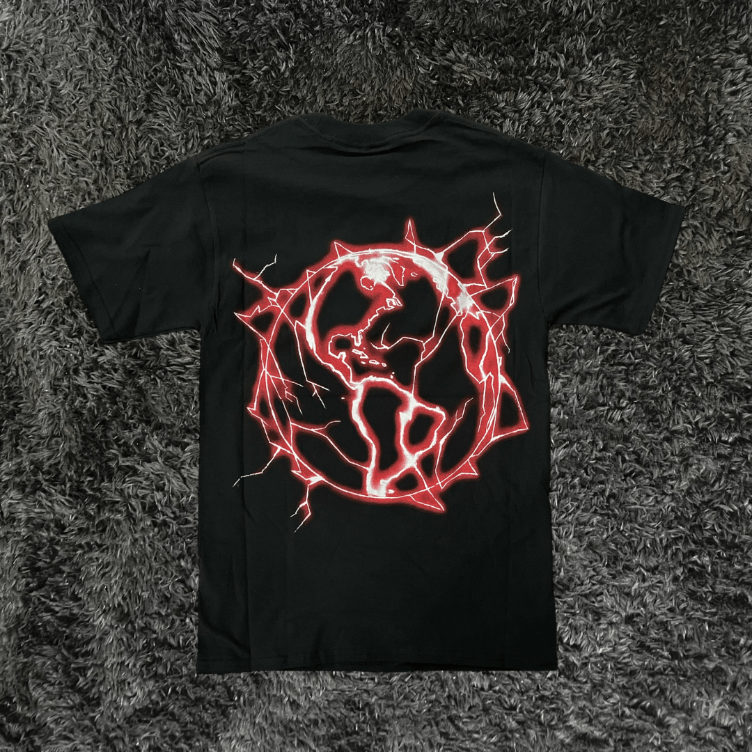 Revenge Red Lightning Black T-shirt - Urban Utility