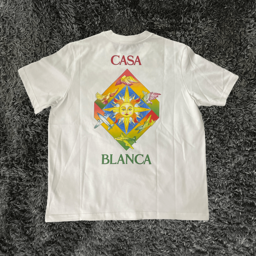 Casablanca Les Elements Printed White T-shirt - Urban Utility