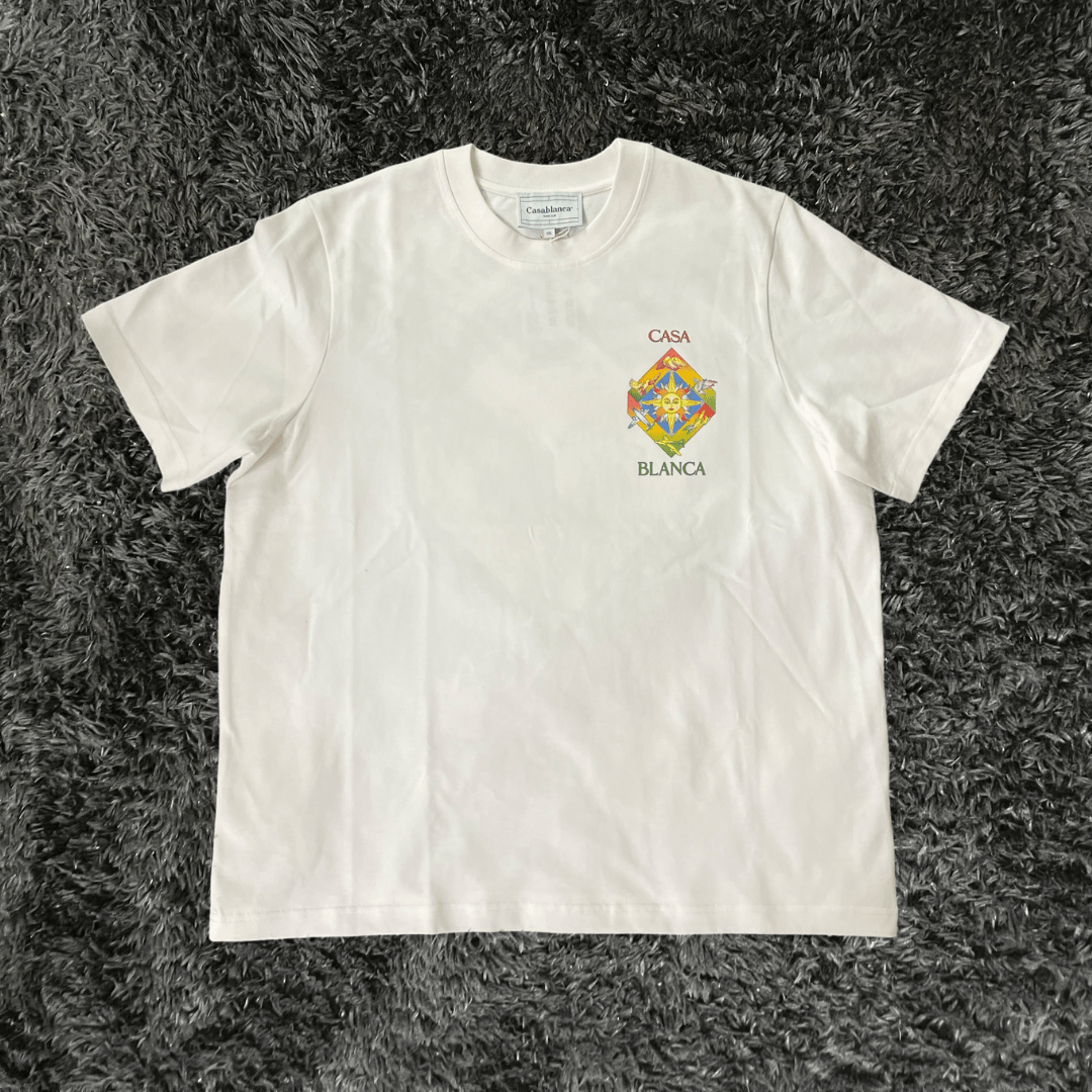 Casablanca Les Elements Printed White T-shirt - Urban Utility