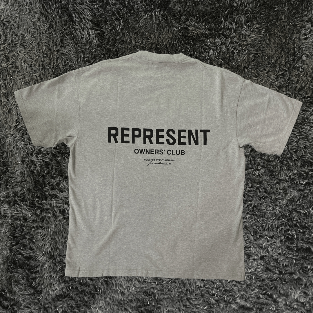 Represent Owners Club Ash Grey Black T-shirt - Urban Utility