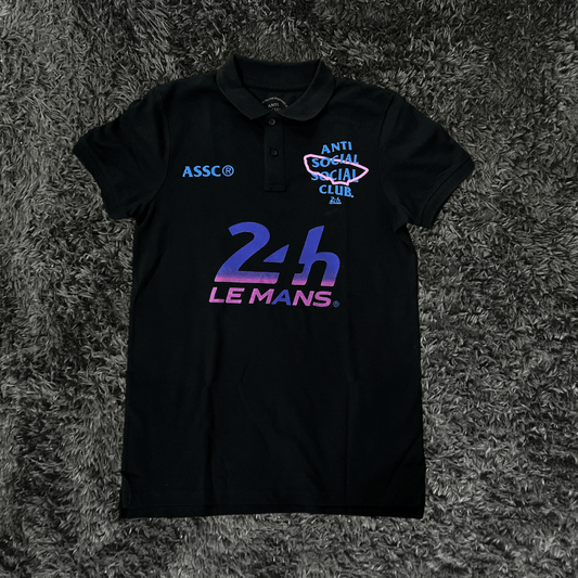 Anti Social Social Club 24 hours Of Le Mans Polo Black T-shirt - Urban Utility