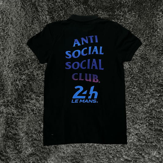 Anti Social Social Club 24 hours Of Le Mans Polo Black T-shirt - Urban Utility