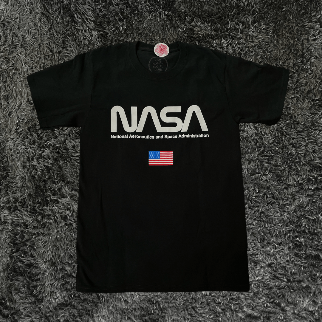 Anti Social Social Club And Nasa Black T-shirt - Urban Utility