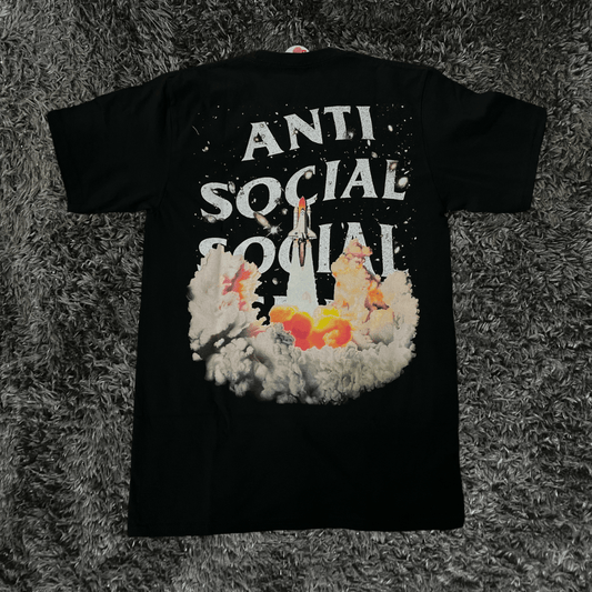 Anti Social Social Club And Nasa Black T-shirt - Urban Utility