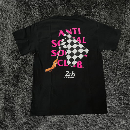 Anti Social Social Club 24 hours Of Le Mans Black Pink T-shirt - Urban Utility