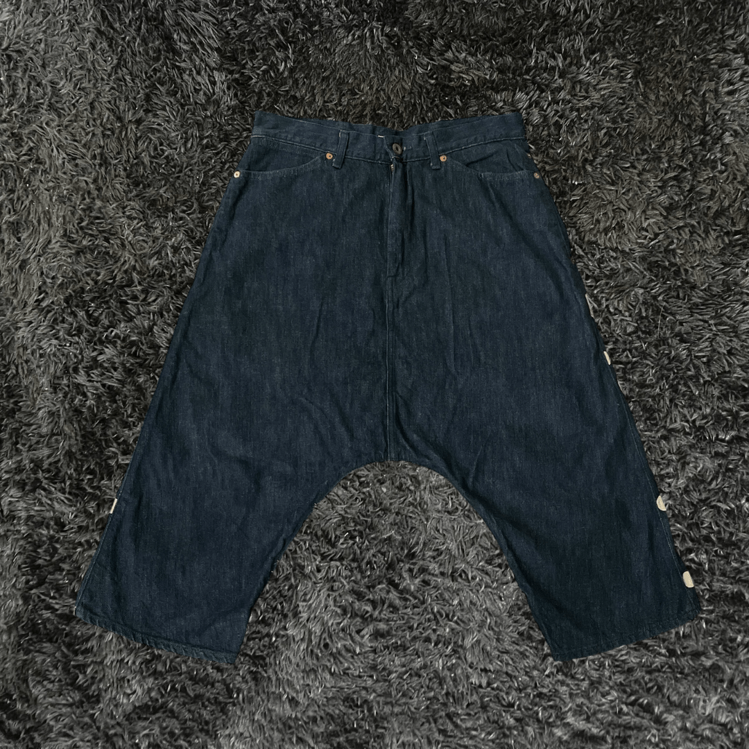 Kapital Denim Easy Baggy Short - Urban Utility