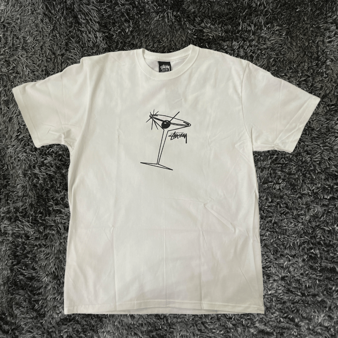Stussy Martini White T-shirt - Urban Utility