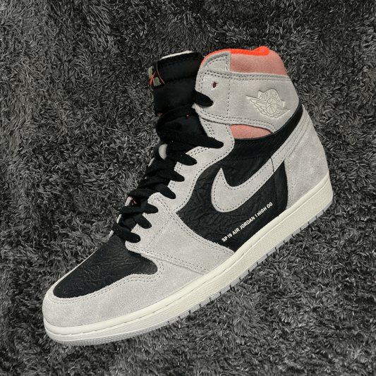 Jordan 1 High Neutral Grey Hyper Crimson - Urban Utility