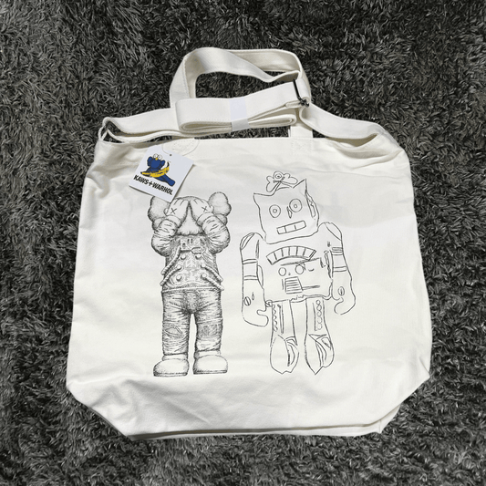Uniqlo Kaws x Andy´s Warhol Robot White Tote Bag - Urban Utility