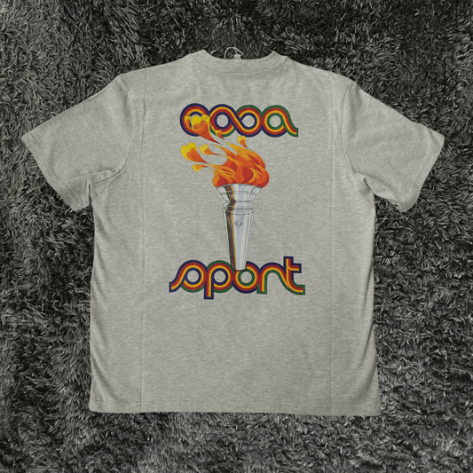 Casablanca La Flamme Du Sport Grey Marle T-Shirt - Urban Utility