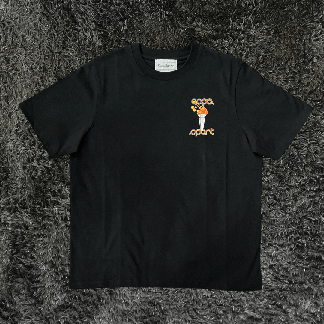 Casablanca La Flamme Du Sport Black T-Shirt - Urban Utility
