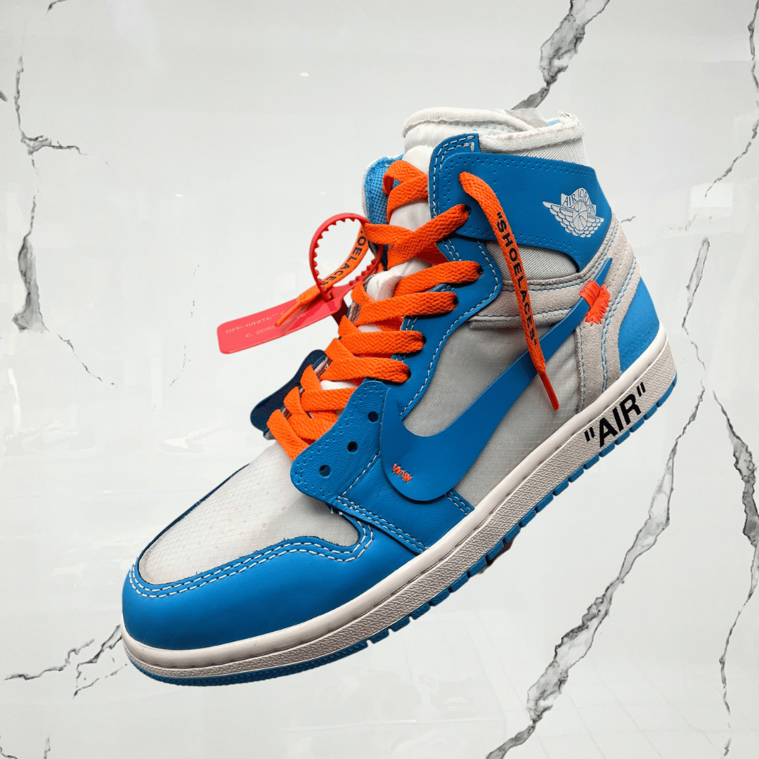 Jordan 1 High Off White University Blue De Uso