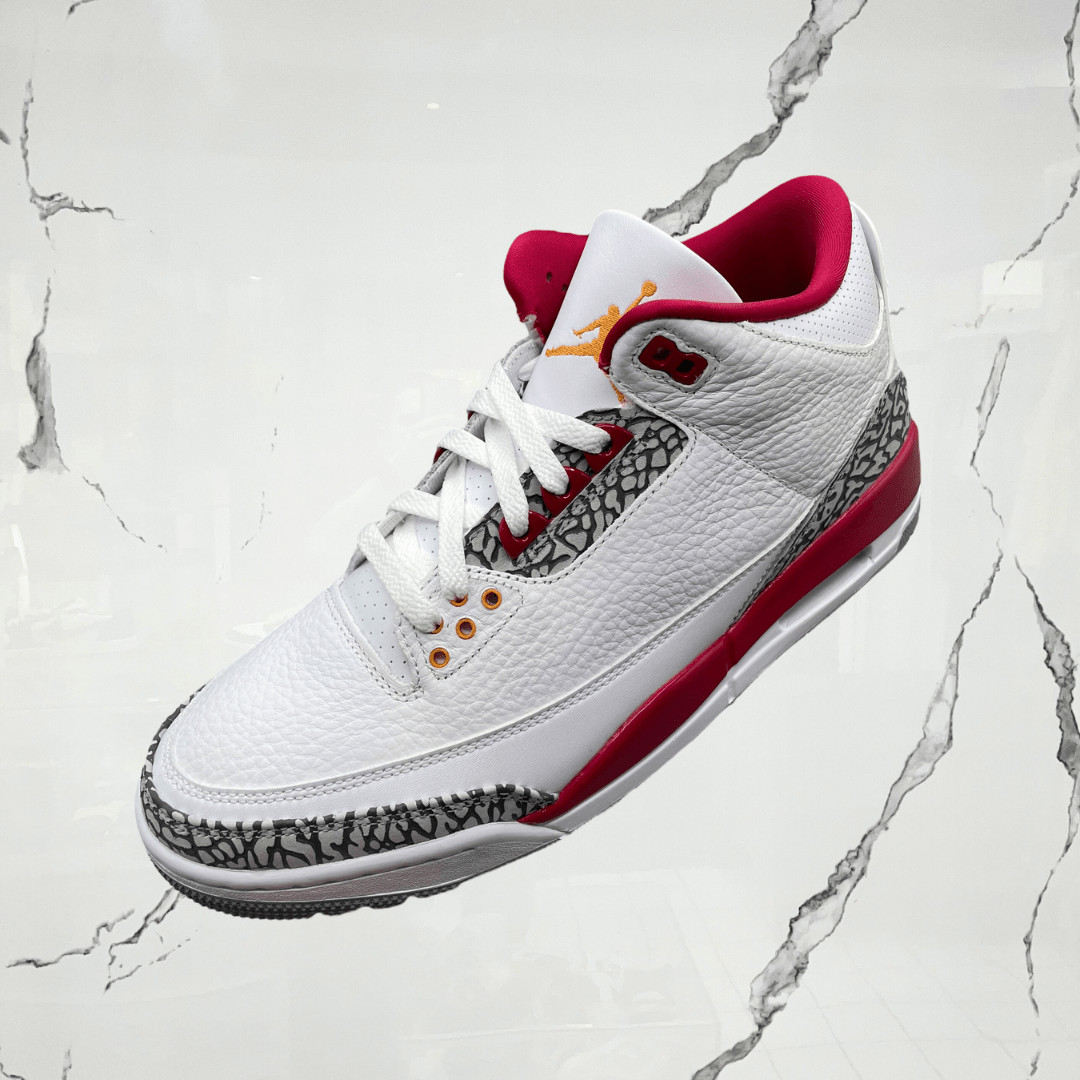 Jordan 3 Cardinal Red (Detalle) - Urban Utility