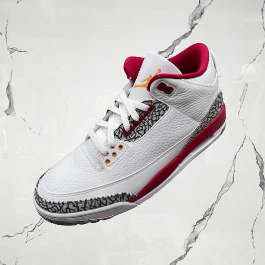Jordan 3 Cardinal Red (Detalle) - Urban Utility