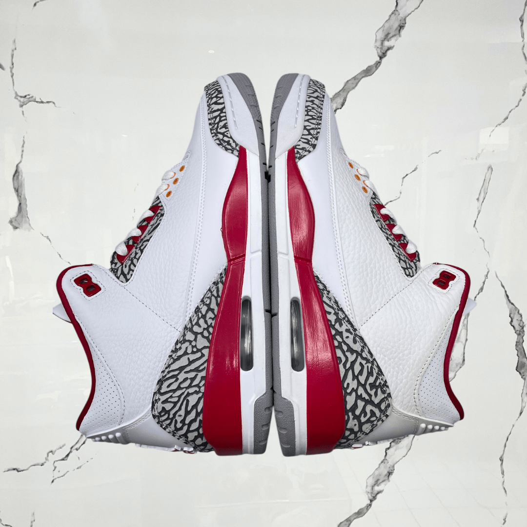 Jordan 3 Cardinal Red (Detalle) - Urban Utility