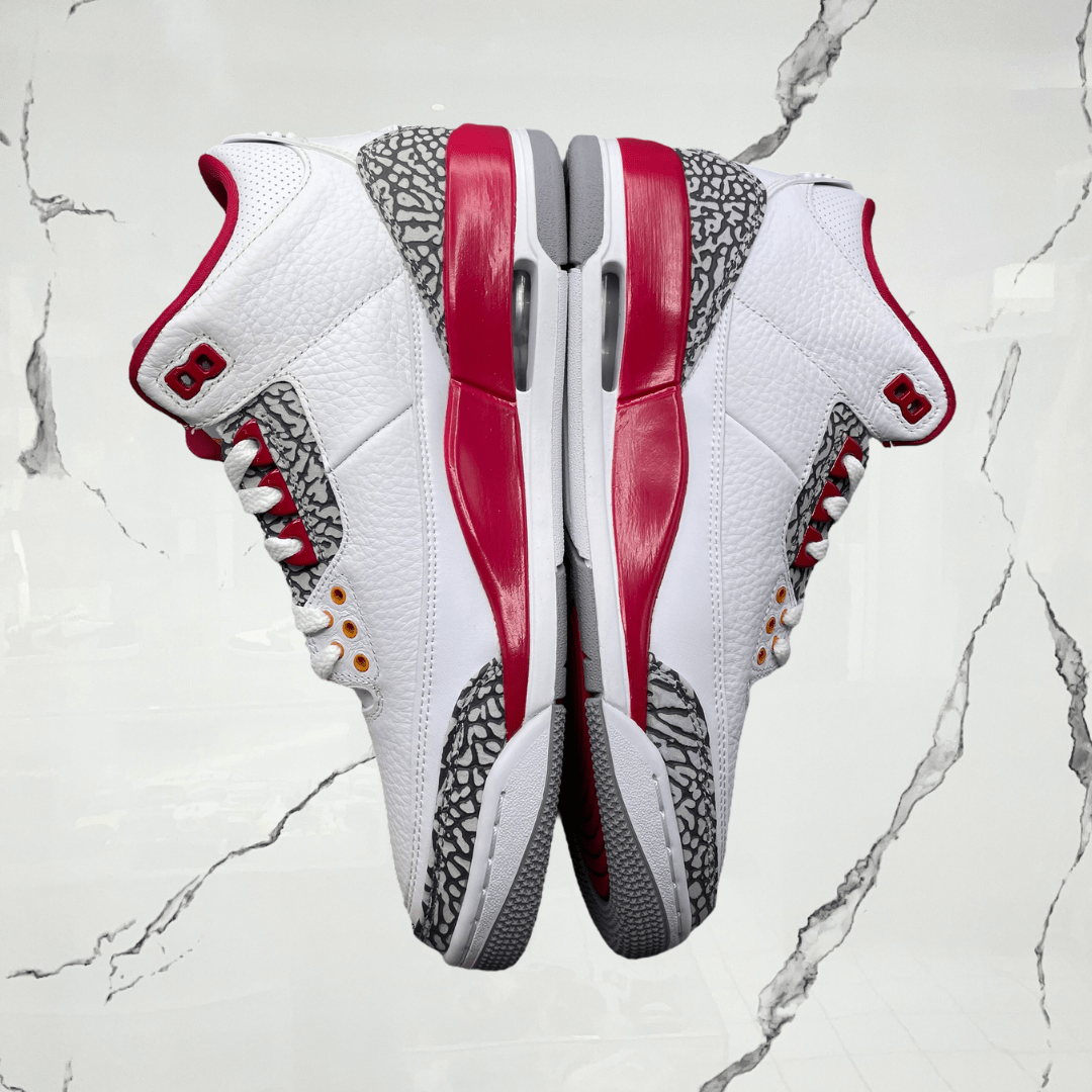 Jordan 3 Cardinal Red (Detalle) - Urban Utility