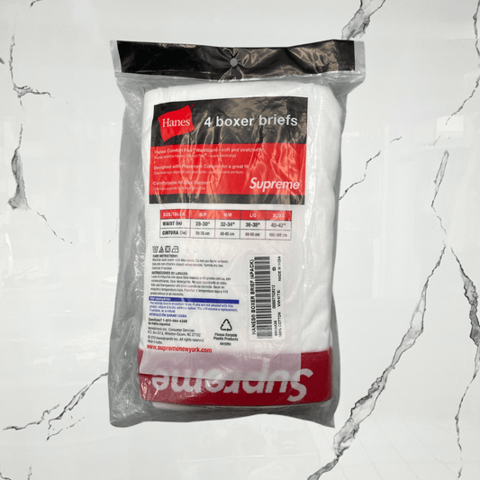 Supreme x Hanes White Boxers (Set of 4) - Urban Utility