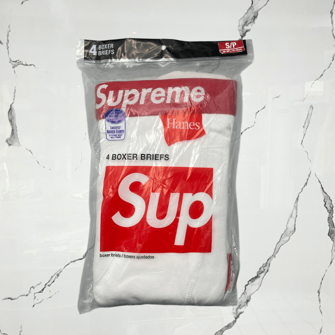 Supreme x Hanes White Boxers (Set of 4) - Urban Utility