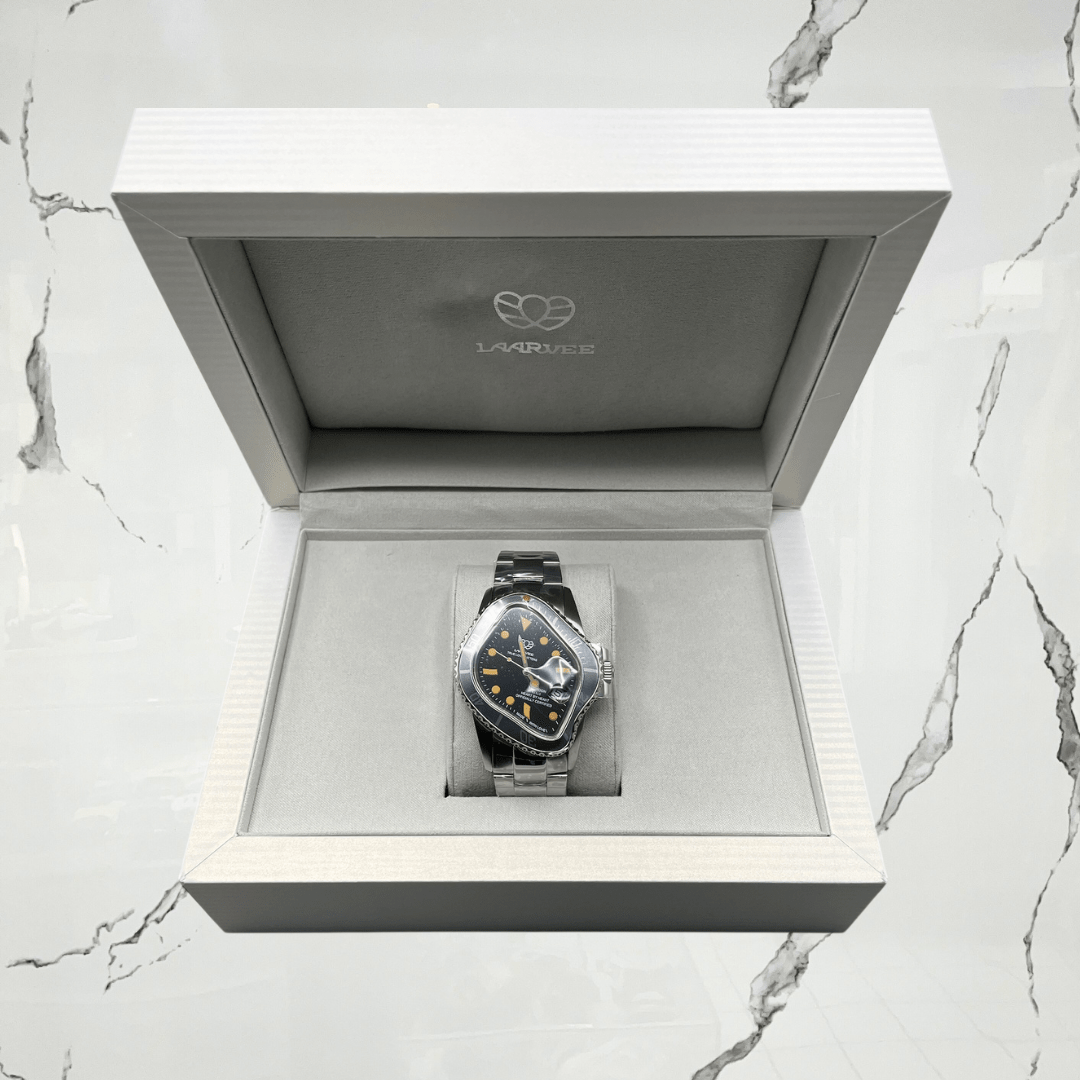 Laarvee White Silver Bezel & Black Dial Watch - Urban Utility