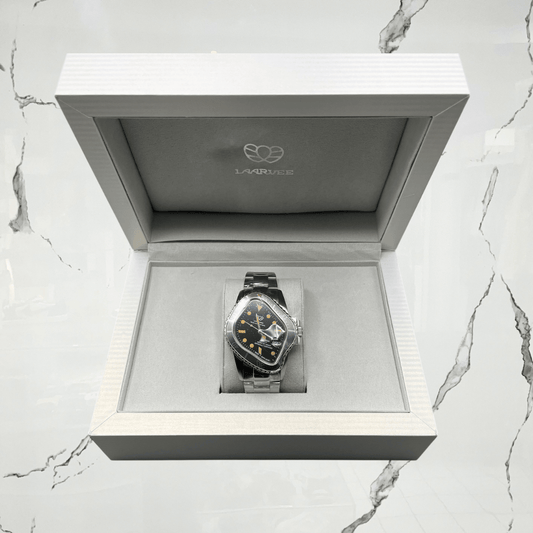 Laarvee White Silver Bezel & Black Dial Watch - Urban Utility