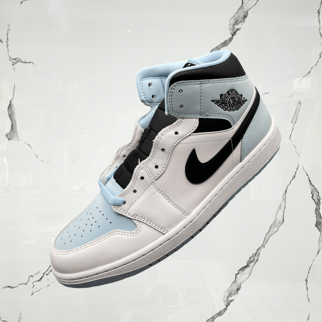 Jordan 1 Mid Ice Blue Black - Urban Utility