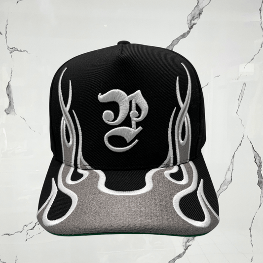 Prevail Black Grey Flames Cap - Urban Utility