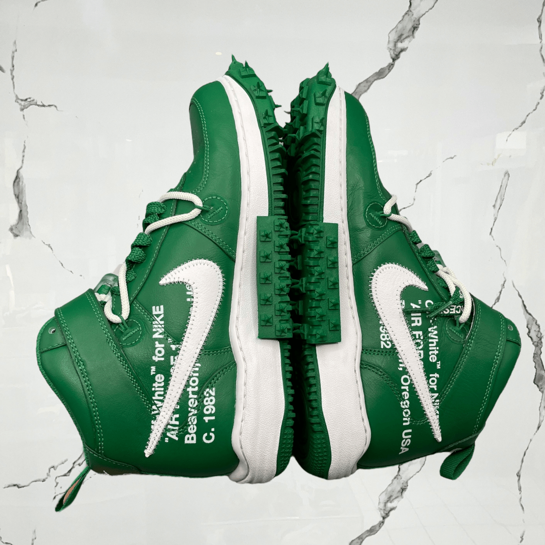 Air Force 1 Mid Off White Pine Green (De Uso) - Urban Utility