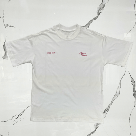 Urban Utility Born To Create Bandana White Brown Pink T-shirt - Urban Utility
