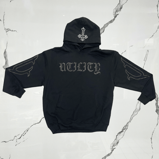 Urban Utility Wanted Black Brown Hoodie - Urban Utility
