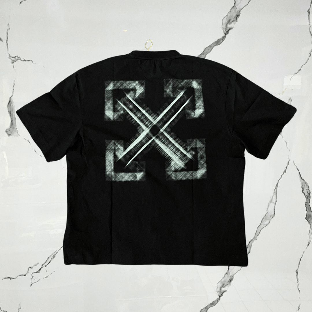Off White Vibe Arrow Skate Black Aqua T-shirt - Urban Utility
