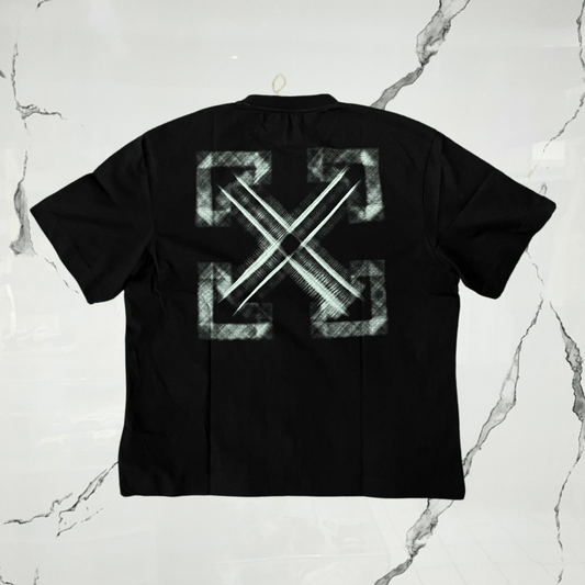 Off White Vibe Arrow Skate Black Aqua T-shirt - Urban Utility