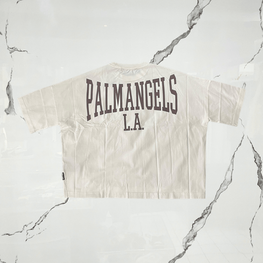 Palm Angels Back College Off White Plum T-shirt - Urban Utility