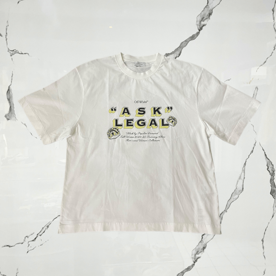Off White Ask Legal Skate White T-shirt - Urban Utility